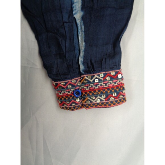 Verb by Pallavi Singhee Anthropologie Mini Dress Size XS Blue Tie Dye New - Picture 7 of 13